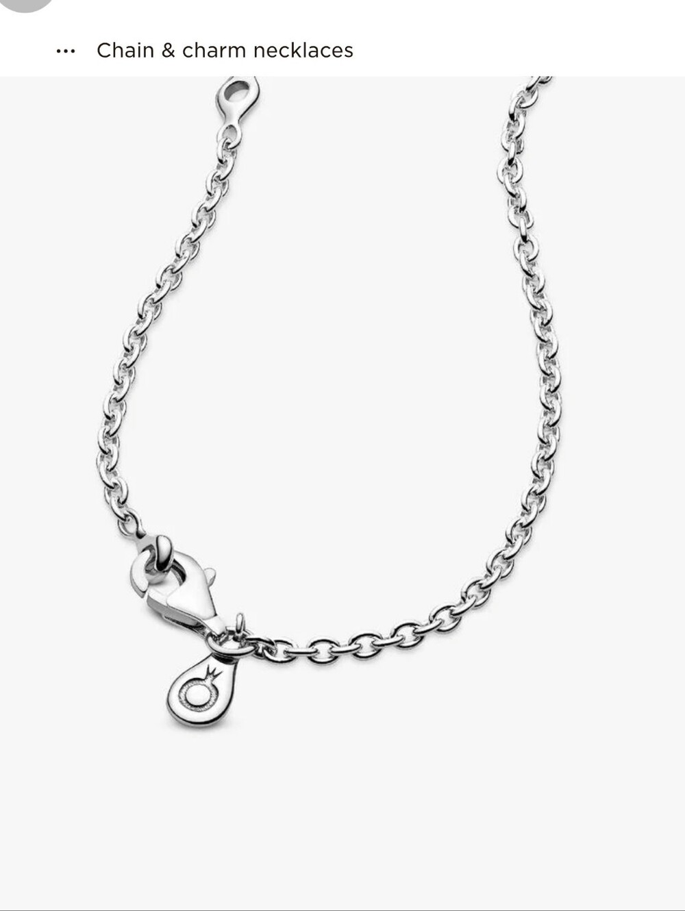 Pandora Sterling Silver Cable Chain Necklace | ALE S925 | Adjustable | 7.00 g
